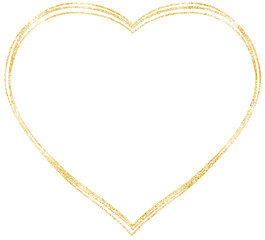 Gold heart frame
