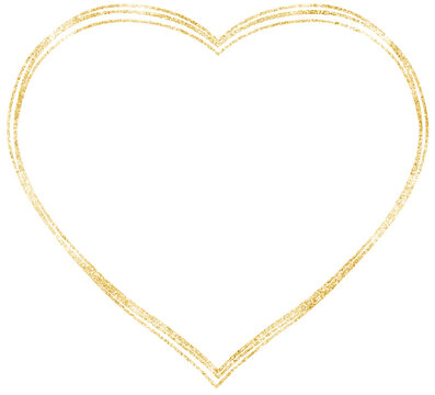 Gold heart frame