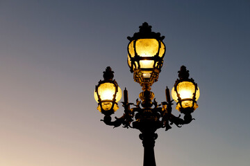 Fototapeta na wymiar lampadaire parisien