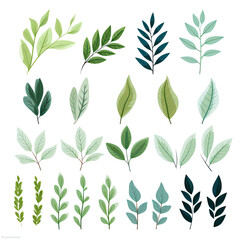  simple green leaves background