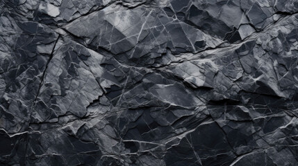 Close-up of a cracked granite texture in black and white, offering a rough and rugged surface for design.