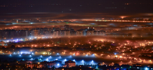 Lights of the City Under the Mists