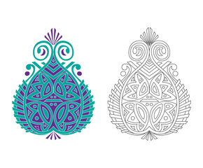 Decorative Damask Design Element