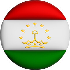 3D Flag of Tajikistan on circle - 692956604