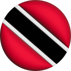 3D Flag of Trinidad and Tobago on circle - 692956656