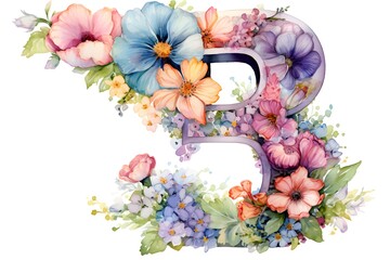 Whimsical '3' Clipart: Colorful Watercolor Illustration for Nursery Decor