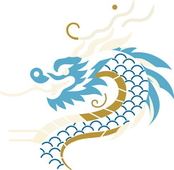 2024 New year's, Oriental blue dragon