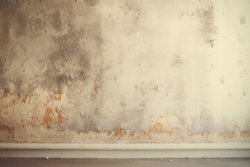 A damp and moldy wall that poses a potential health risk and requires attention. - obrazy, fototapety, plakaty