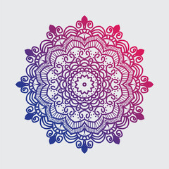 Gradient mandala on a white background
