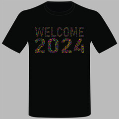Happy New Year 2024 T shirt Design