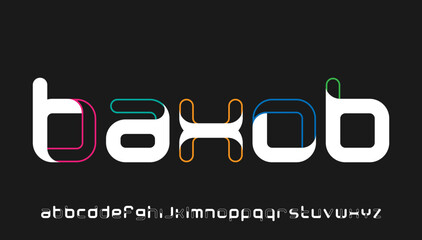 3d small alphabet letter logo design - obrazy, fototapety, plakaty