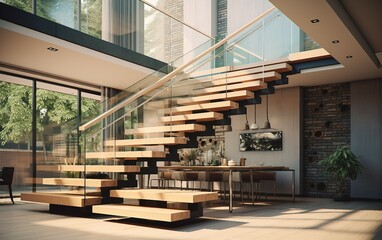 L-shaped Stairs.