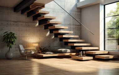 L-shaped Stairs.
