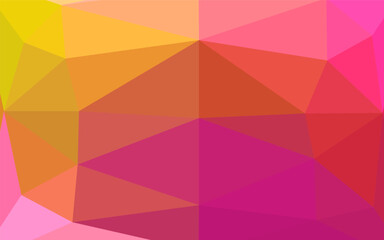 Light Pink, Yellow vector abstract polygonal texture.