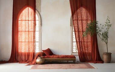 Moroccan Mirage Curtain. - obrazy, fototapety, plakaty