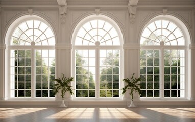 Palladian windows.
