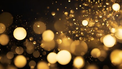 golden black bokeh effect background