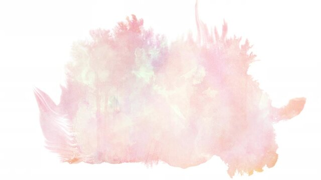 Abstract floral motion background animation in the style of a watercolor painting. 