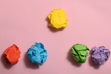 Great idea concept with crumpled colorful paper