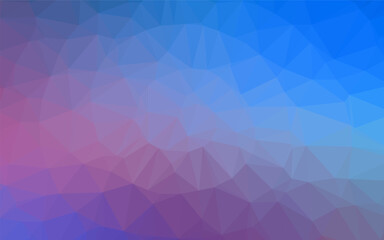 Light Blue, Red vector triangle mosaic template.