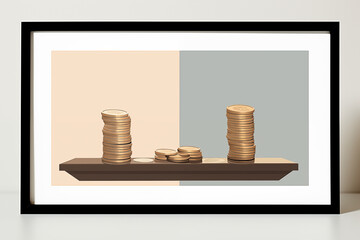 money box with coins