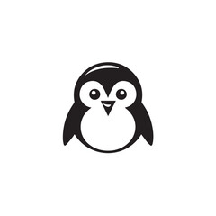Penguin in cartoon, doodle style. Isolated 2d vector illustration in logo, icon, sketch style, Eps 10, black and white. AI Generative