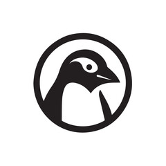 Penguin in cartoon, doodle style. Isolated 2d vector illustration in logo, icon, sketch style, Eps 10, black and white. AI Generative
