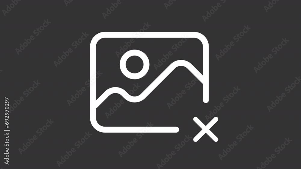 Poster 2d set of white icon animations representing editing, hd video with transparent background, seamless