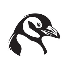 Penguin in cartoon, doodle style. Isolated 2d vector illustration in logo, icon, sketch style, Eps 10, black and white. AI Generative
