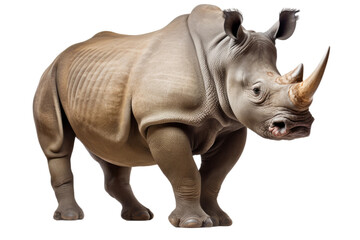 Enigmatic Rhinoceros Insights Isolated On Transparent Background