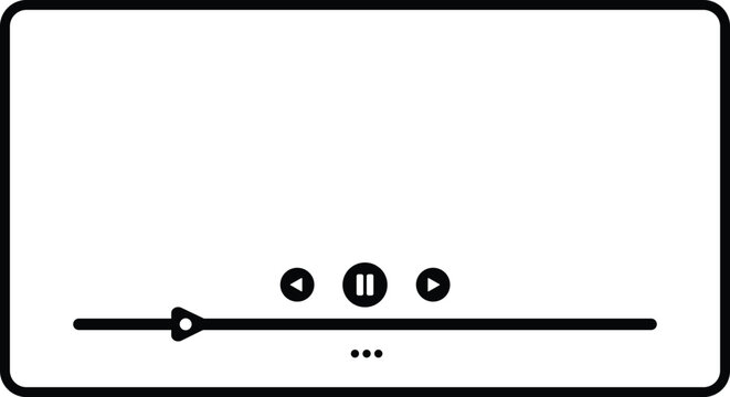 recommend clip art: Video Player Interface. Media Player Progress Bar. Time Line. Editable Vector Illustration Outline Icon. Transparent Background.