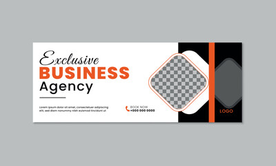 Corporate business social media post facebook cover banner template.