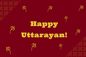 Makar sankranti wishes greeting card, abstract background, Indian festival celebration template 