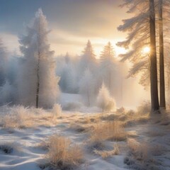 sunrise in the mountains