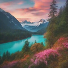 lake in mountains