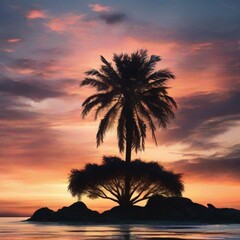 sunset over the sea