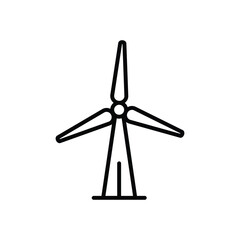 windmill icon with white background vector stock illustration