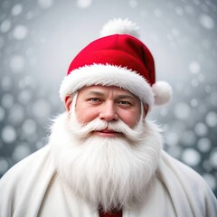 Portrait of Santa Claus with red hat