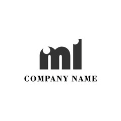 ML Initial logo elegant logotype corporate font idea unity