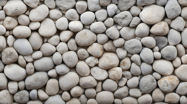 Wall round stone rock texture and seamless background. generative AI.