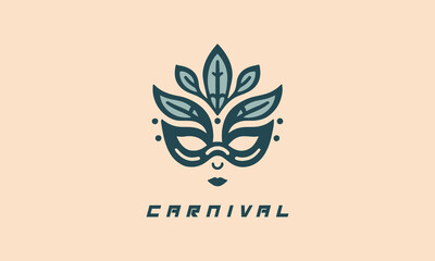 Carnival Flat Minimal Design, Logo, vector, Illustration 