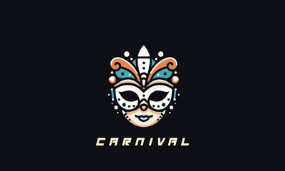 Carnival Flat Minimal Design, Logo, vector, Illustration 