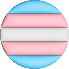 3d illustration Transgender flag on avatar circle - 692976641