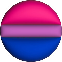 3d illustration Bisexual flag on avatar circle - 692976670