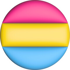 3d illustration Pansexual flag on avatar circle - 692976689