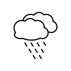 rain cloud icon with white background vector stock illustration