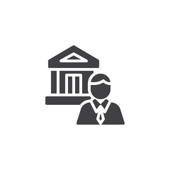 Bank manager vector icon