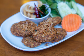Deep Fried Spicy Minced Pork (Laab Moo Tod)
