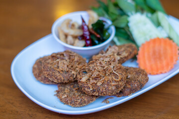 Deep Fried Spicy Minced Pork (Laab Moo Tod)