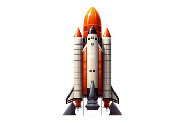 Rocket Boost Isolated on Transparent Background. Ai